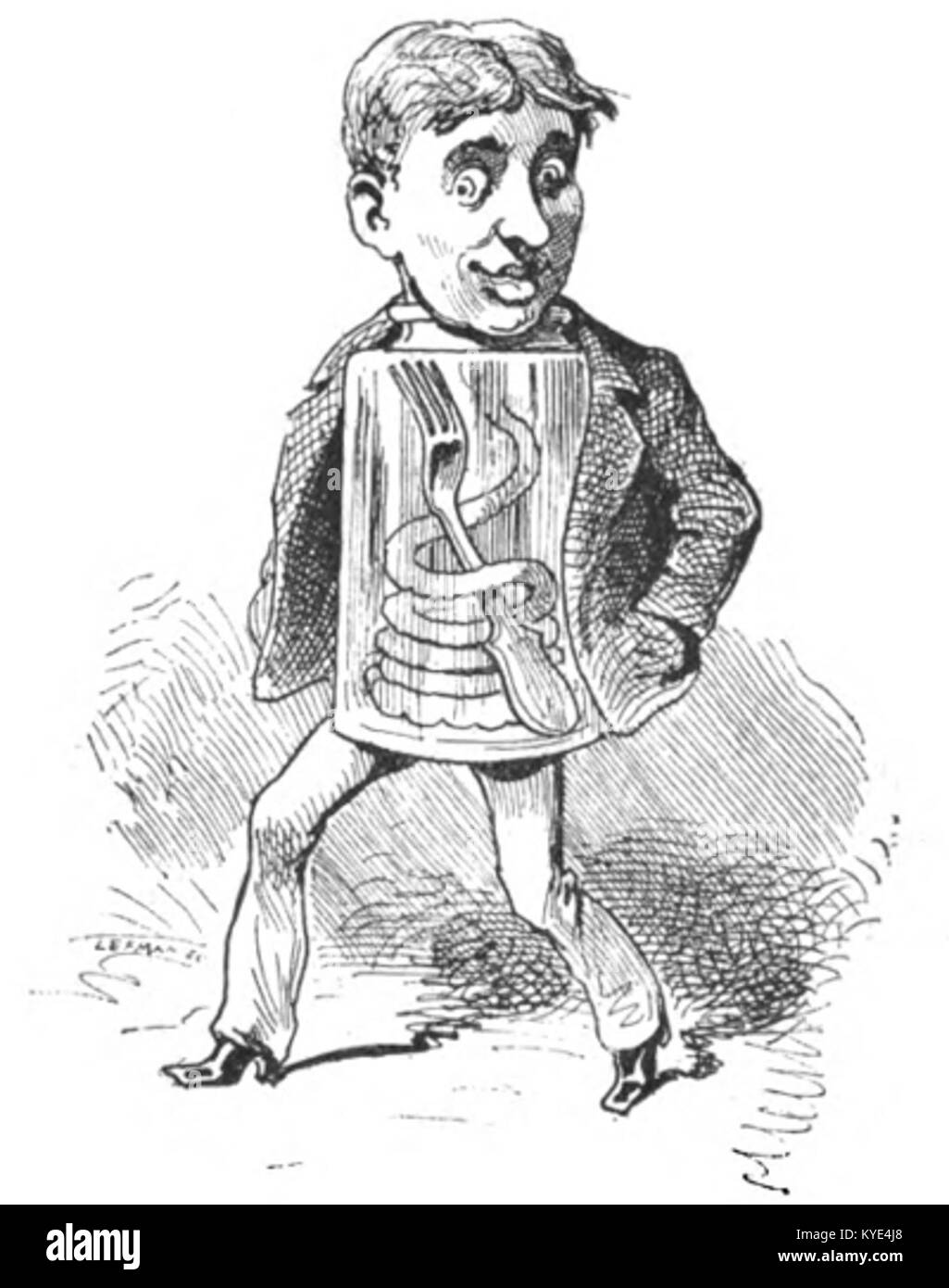 Un ritratto da 'le Trombinoscope' di Touchatout, numero 141, parte della serie di pubblicazioni illustrate francesi che documentano individui notevoli. Foto Stock