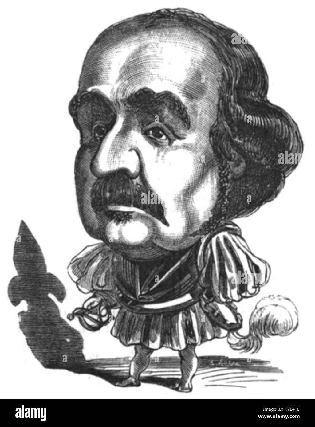 Ritratto numero 80 da le Trombinoscope di Touchatout, parte di una serie satirica francese che illustra individui notevoli attraverso l'arte caricaturale. Foto Stock