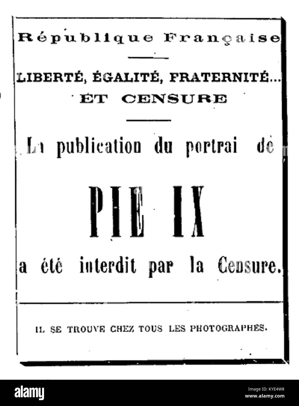 Illustrazione da le Trombinoscope di Touchatout, numero 9, che mostra un ritratto caricaturale di una figura pubblica, parte di una serie che mette in evidenza l'arte satirica francese. Foto Stock