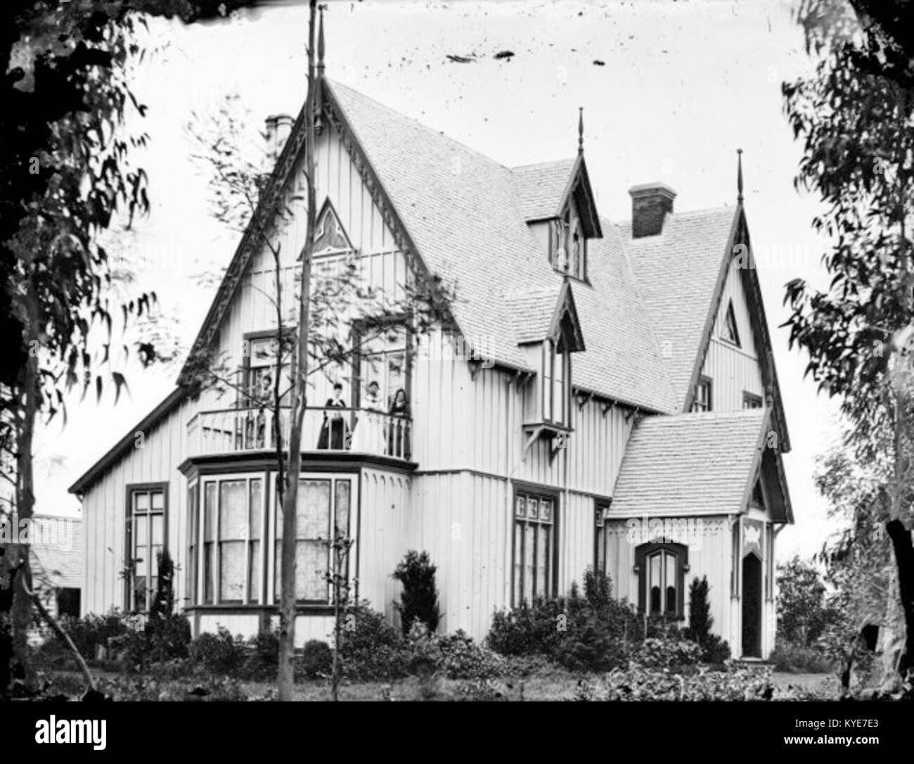 Trenton House in Oneida è un edificio storico riconosciuto per il suo design architettonico e l'importanza come punto di riferimento regionale che riflette il patrimonio locale. Foto Stock