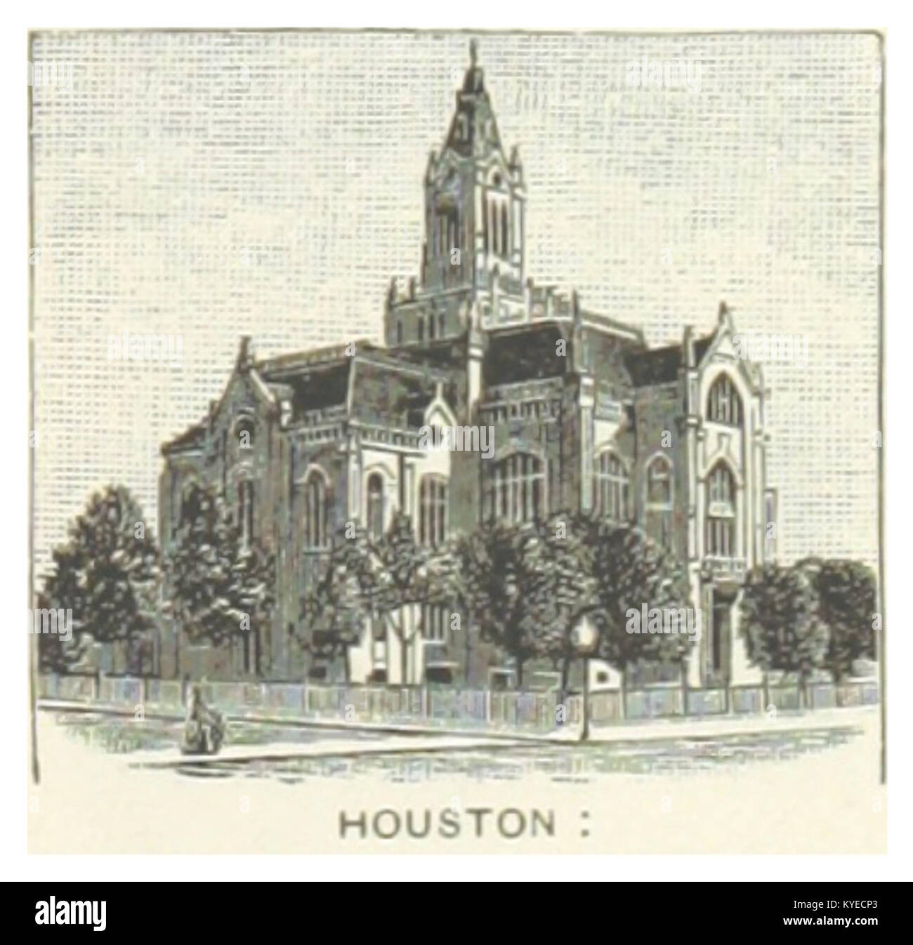 US-TX(1891) p825 HOUSTON, HARRISON-COUNTY COURT HOUSE Foto Stock