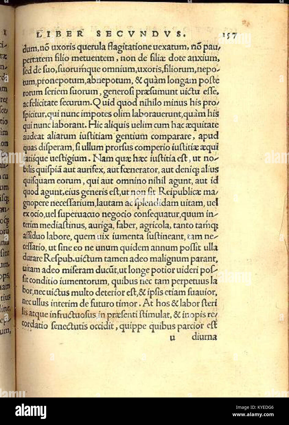 Un'illustrazione incisa su legno da "Utopia" di Sir Thomas More, pubblicata per la prima volta nel 1518. L'immagine rappresenta le idee chiave del testo, concentrandosi sui temi filosofici e sociali di una società idealizzata. È una rappresentazione dell'ideale umanista rinascimentale. Foto Stock