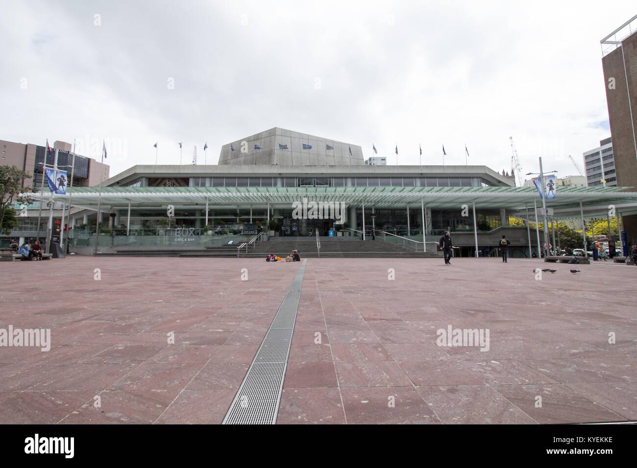 Edifici in Aoetea Square, la piazza principale del quartiere centrale degli affari di Auckland in Nuova Zelanda, Ottobre 10, 2017. () Foto Stock