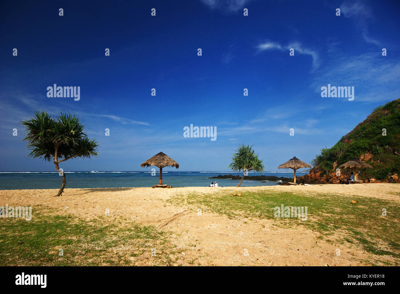 Mandalika Kuta Beach, Isola di Lombok, Nusa Tenggara, Indonesia Foto Stock