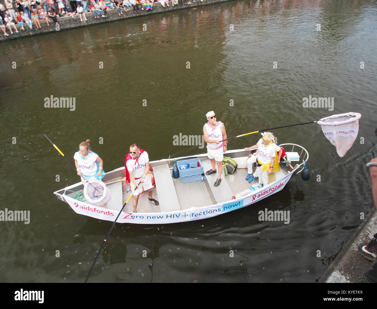 Barca 43 Aidsfonds, Zero nuove infezioni HIV-infezioni ora, Canal Parade Amsterdam 2017 foto11 Foto Stock