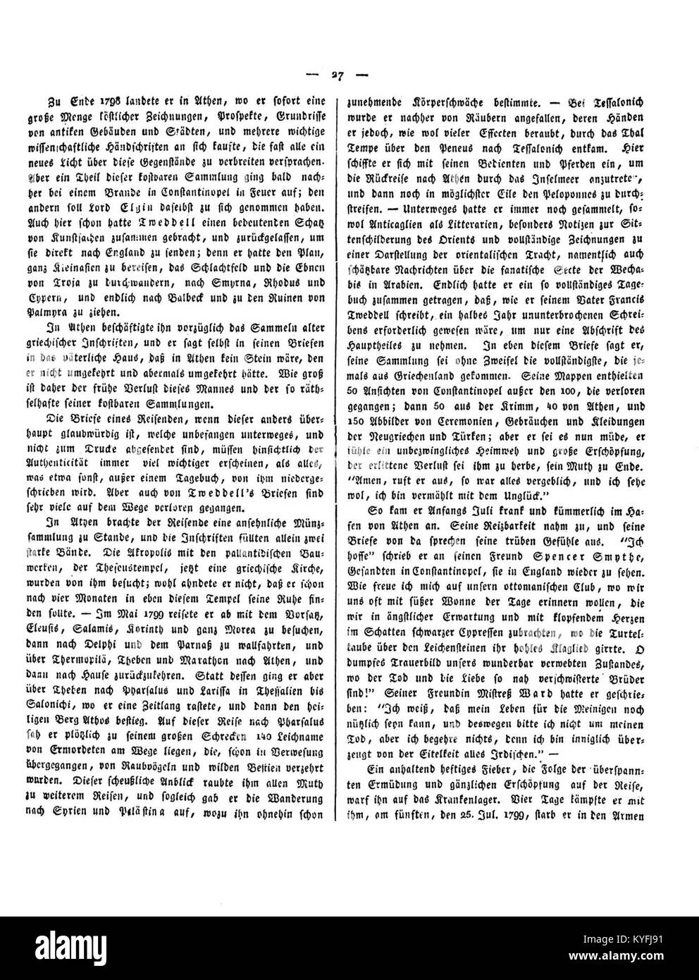 Una pagina storica del periodico tedesco "Wünschelruthe Ein Zeitblatt", con testo stampato ed elementi di design rappresentativi di pubblicazioni letterarie e culturali del XIX secolo. Foto Stock