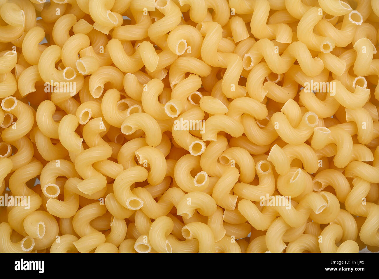 Abstract close up dettaglio essiccato di maccheroni Foto Stock