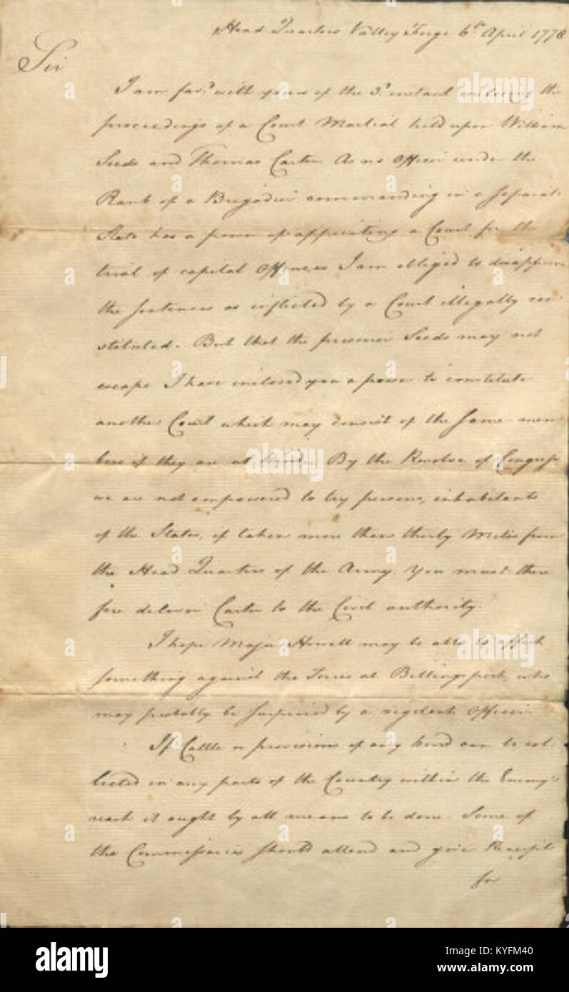 Un ritratto di George Washington (1732–1799), il primo presidente degli Stati Uniti e comandante in capo dell'Esercito continentale durante la guerra di indipendenza americana. Foto Stock