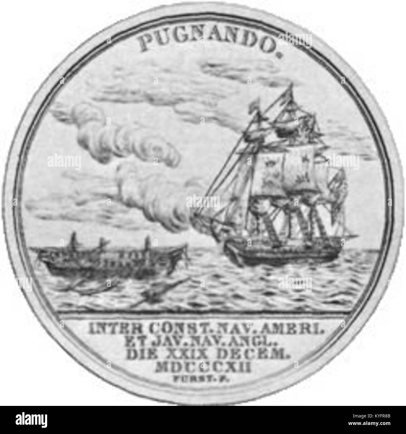 La William Bainbridge Congressional Gold Medal onora l'ufficiale della marina americana per la leadership durante la guerra del 1812, commemorando i suoi contributi alla storia navale degli Stati Uniti. Foto Stock