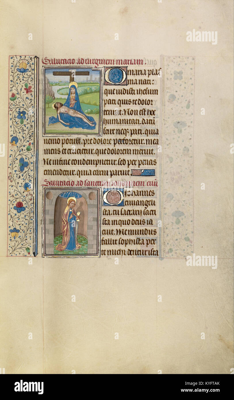 Officina di Willem Vrelant (fiammingo, morì 1481, attivo 1454 - 1481) - La Pietà; San Giovanni Evangelista - Google Art Project Foto Stock