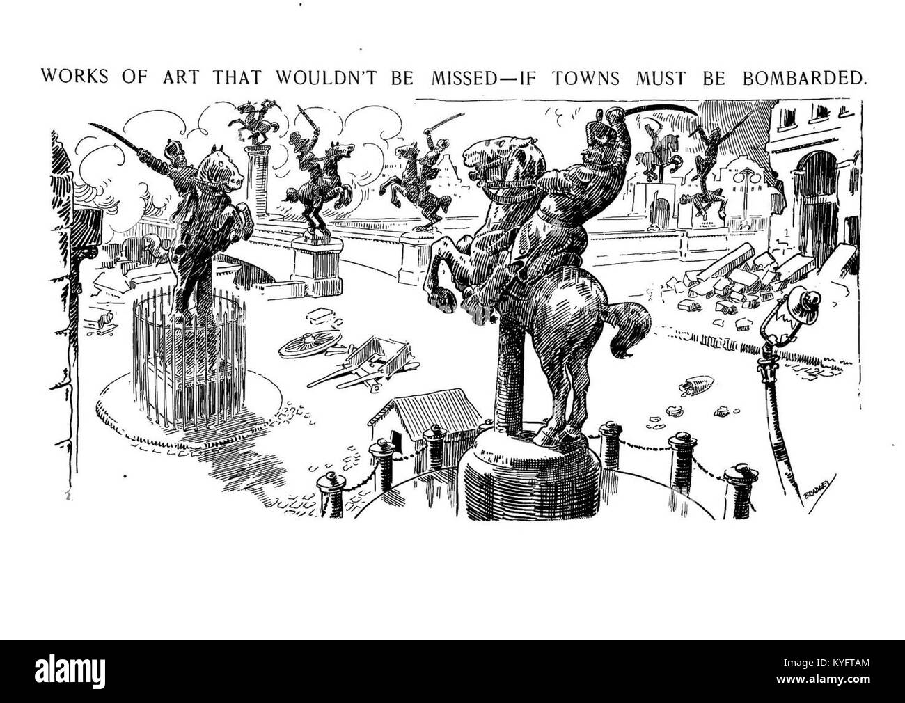 Luther D. Bradley ha analizzato come l'arte viene valutata durante il conflitto, esplorando le priorità culturali, i valori sociali e l'impatto della guerra sull'espressione creativa. Foto Stock