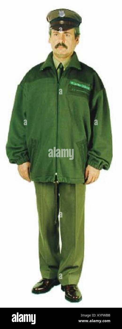 L'illustrazione raffigura il modello di design per una felpa in uniforme giornaliera, che mostra le specifiche degli indumenti e il design degli abiti militari standard. Foto Stock