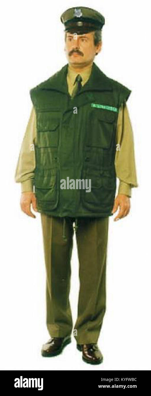 Un modello per un gilet militare quotidiano, che illustra standard uniformi e abbigliamento militare in un contesto storico. Foto Stock