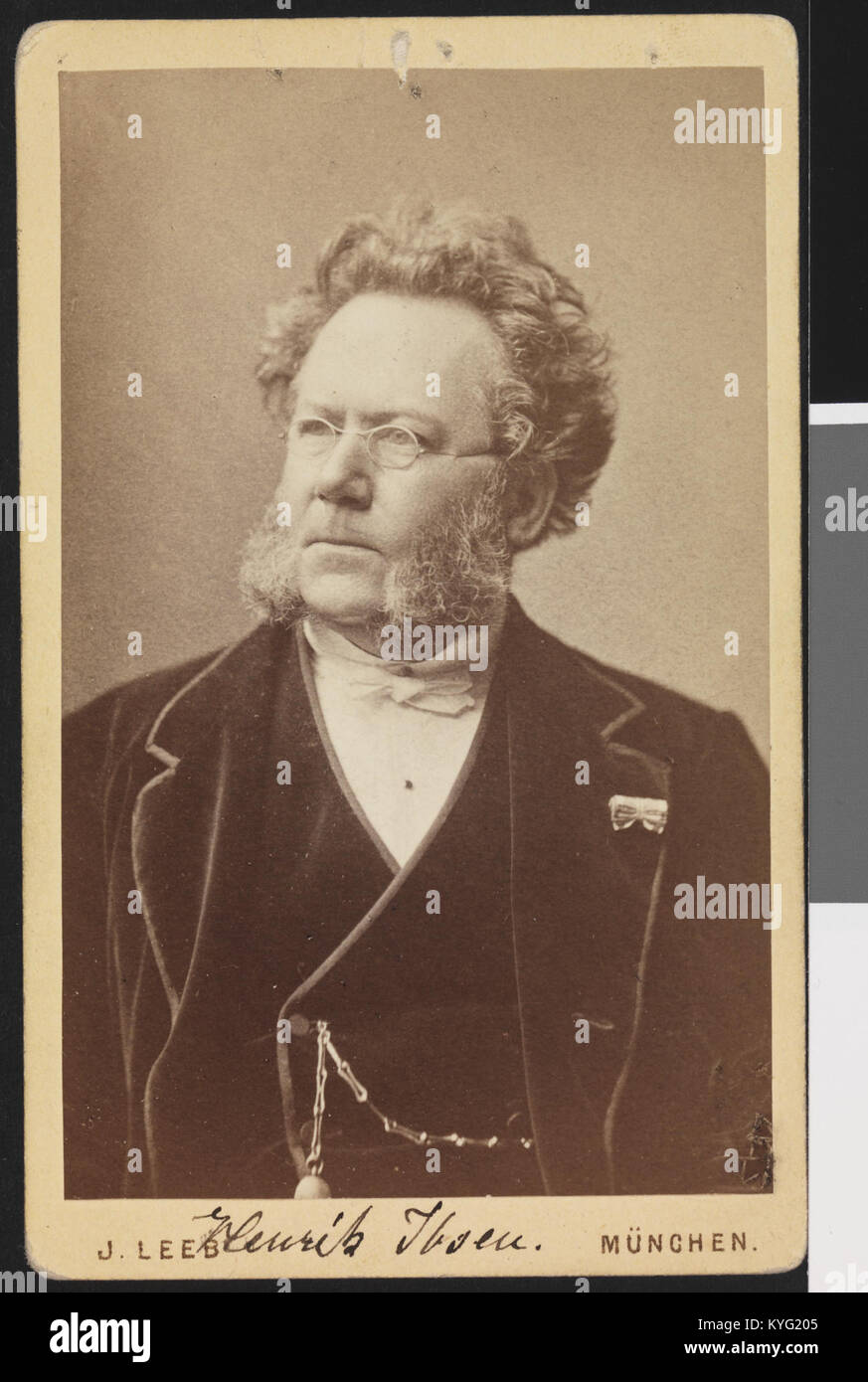 Portrett av Henrik Ibsen, München ca. 1876-1877 - no-nb digifoto 20160223 00247 bldsa ib1A1004 Foto Stock