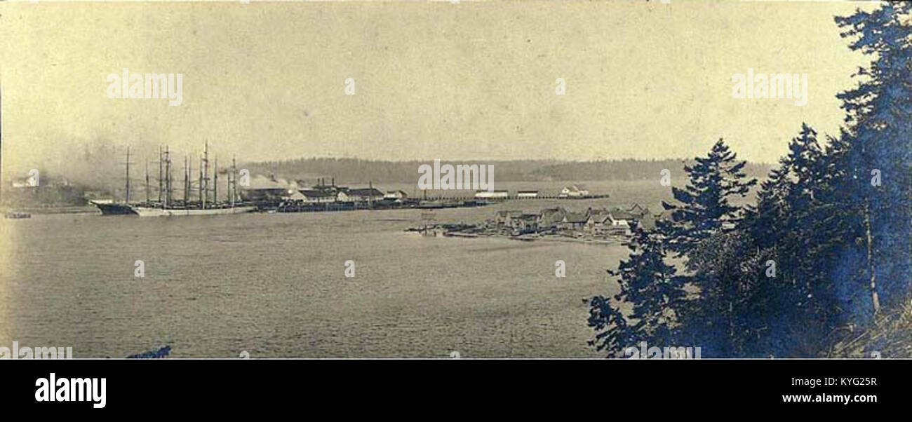 Port Ludlow segheria, Washington, ca1900 (HESTER 12) Foto Stock