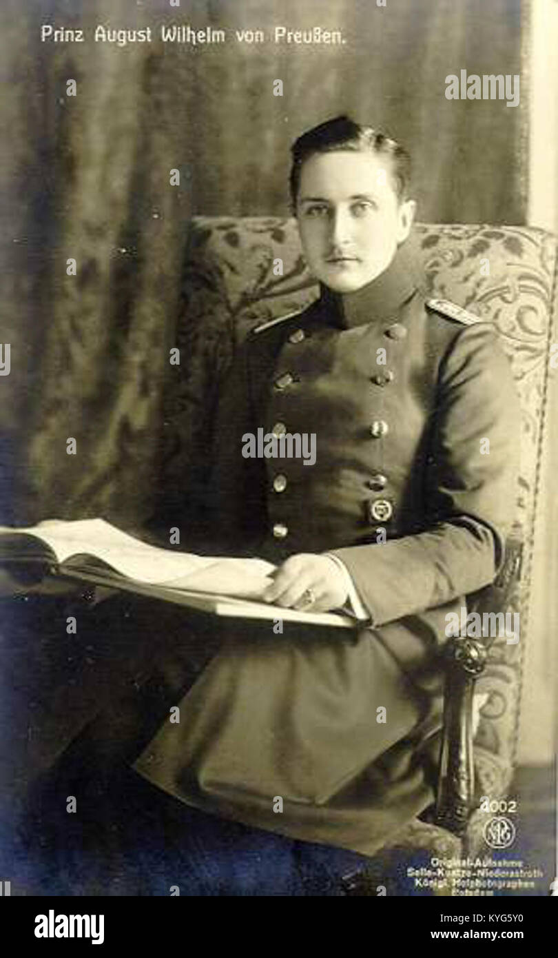 Il Prinz August Wilhelm von Preußen era un principe tedesco, figlio del Kaiser Guglielmo II, notevole nella storia tedesca del XX secolo e nella stirpe reale. Foto Stock