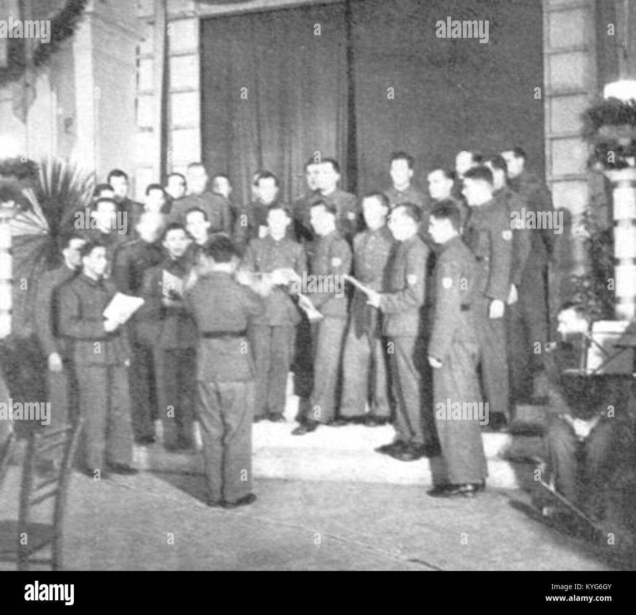 Questo si riferisce alla celebrazione della divisione tecnica della Guardia interna slovena, un'organizzazione durante la seconda guerra mondiale in Slovenia, che commemora le sue attività. Foto Stock