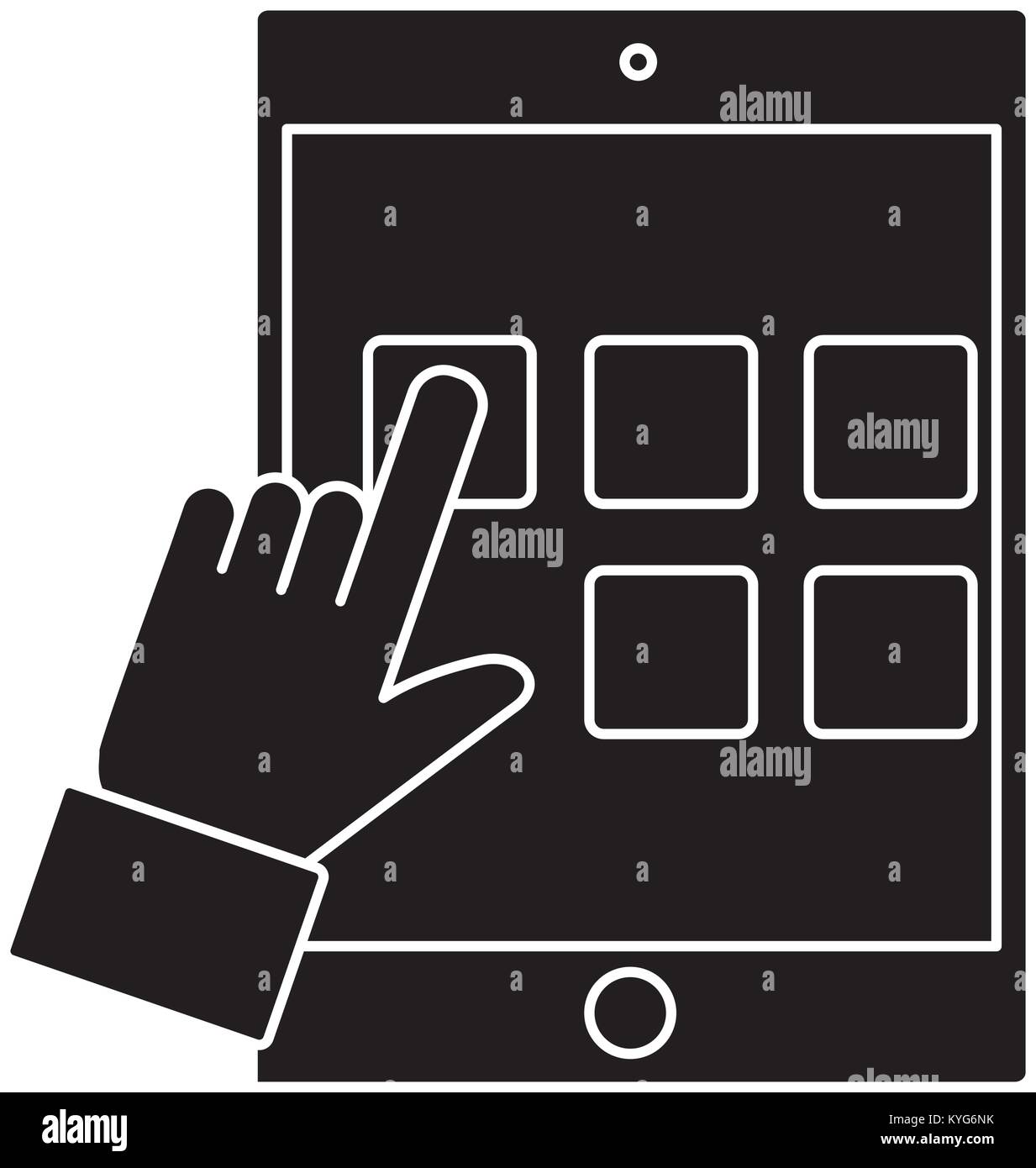 Applicazioni Tablet simbolo Illustrazione Vettoriale