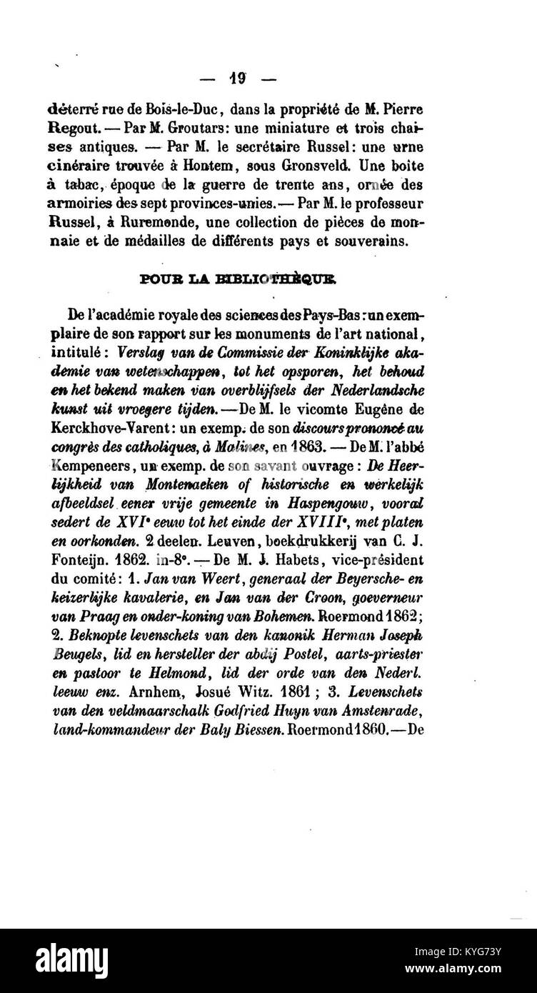 Questa pubblicazione della società archeologica del Ducato di Limburgo offre approfondimenti sugli studi archeologici e sui reperti della regione, concentrandosi su manufatti storici e siti che riflettono il ricco patrimonio culturale della zona. Foto Stock