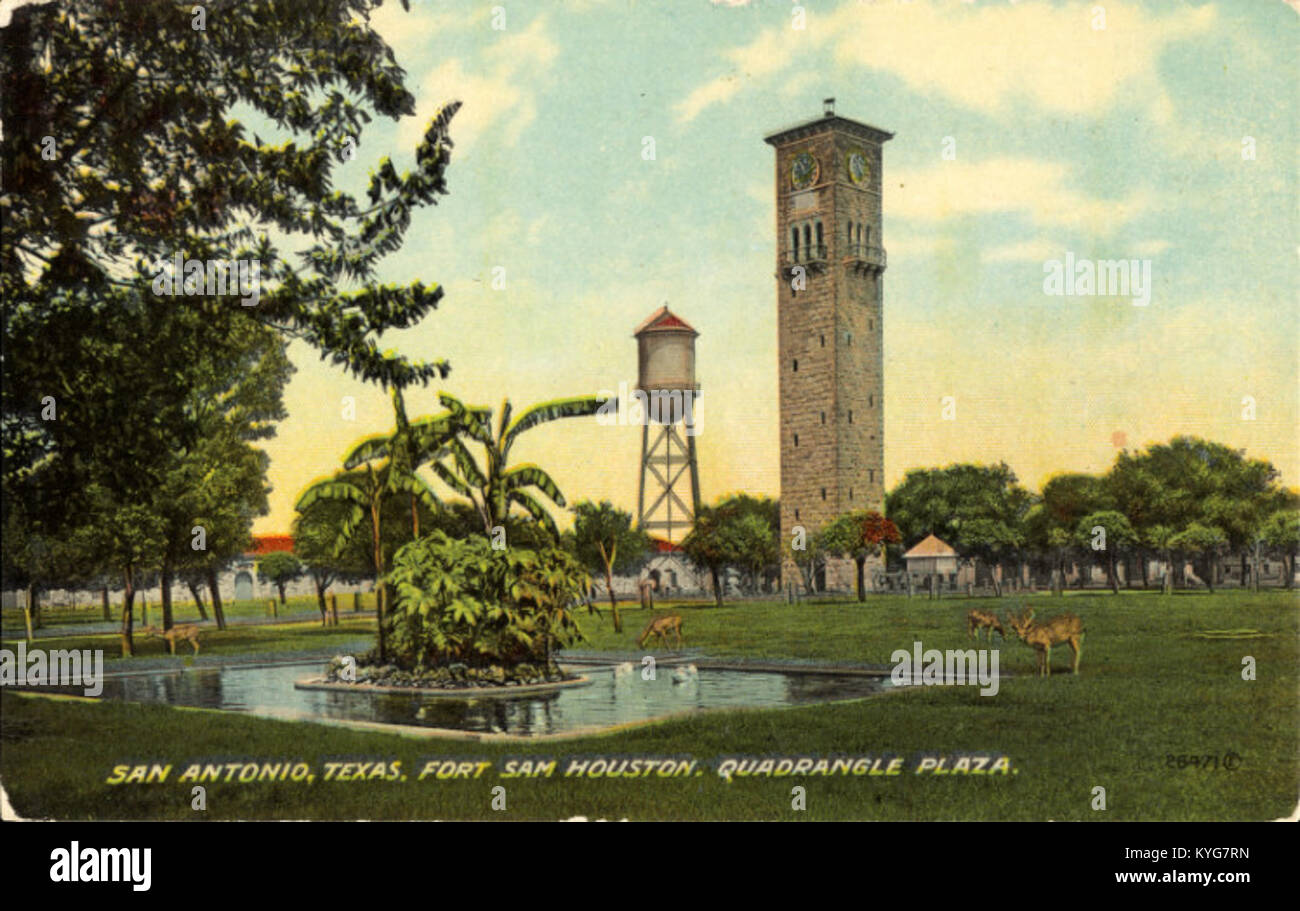 Un quadrangolo Plaza, Fort Sam Houston Foto Stock