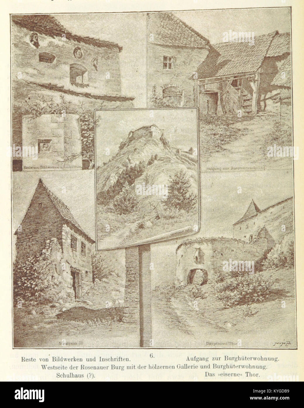 Resti di sculture e iscrizioni presso la scalinata che porta all'appartamento del tutore del castello, che mostrano caratteristiche architettoniche storiche ed elementi del patrimonio storico. Foto Stock