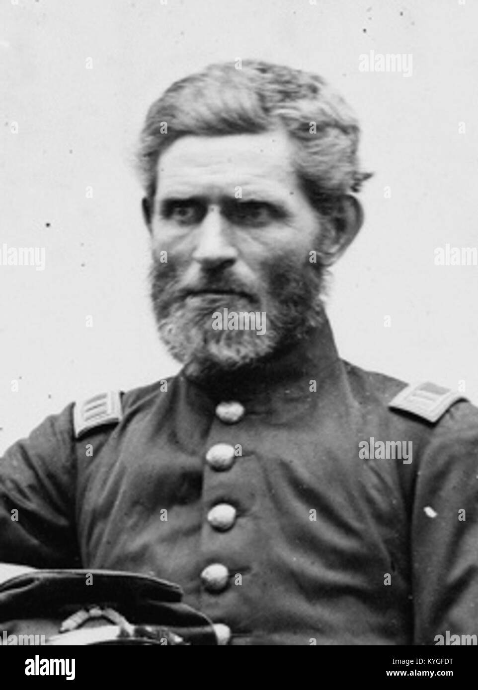 Una fotografia storica o un resoconto del capitano James Madison Robertson che servì nelle batterie B & L, 2nd U.S. Artillery durante la guerra civile americana nel 1862, illustrando il servizio militare e le operazioni di artiglieria. Foto Stock