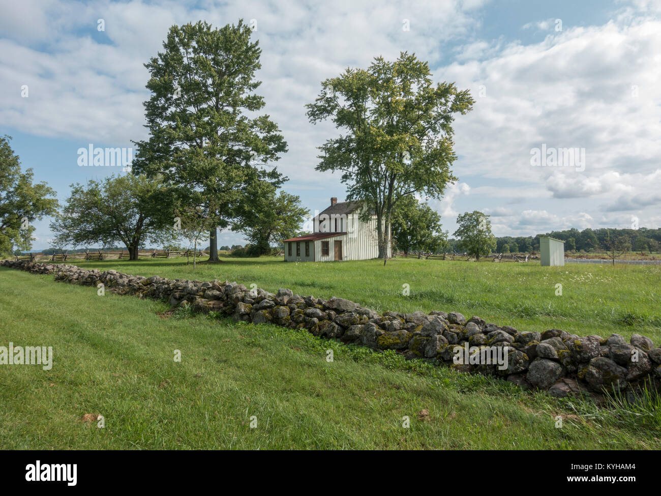 Il Philip Snyder Farm, Seminario Ridge, Gettysburg National Military Park, Pennsylvania, Stati Uniti. Foto Stock