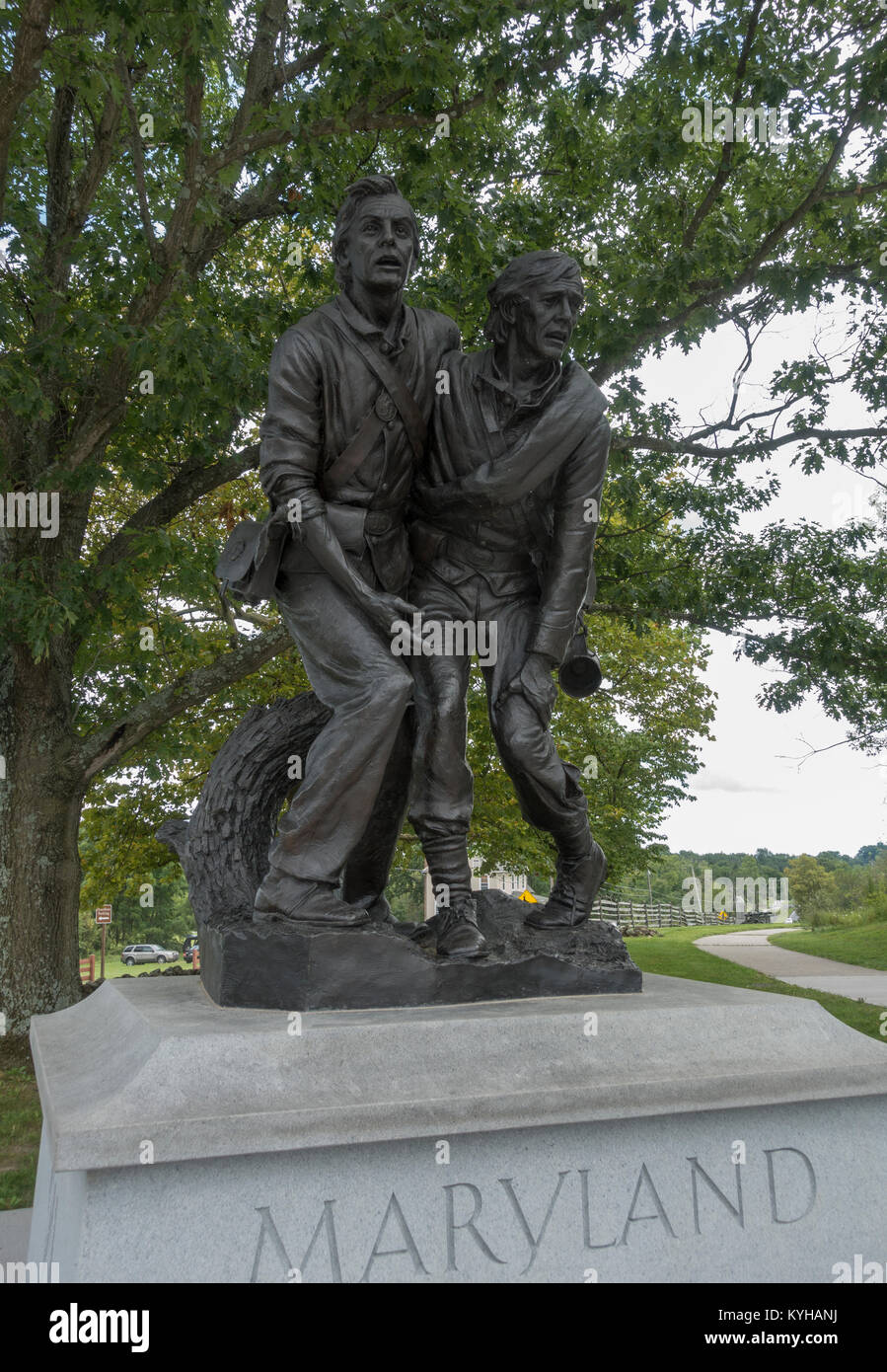 Lo Stato del Maryland memorial, Gettysburg National Military Park, Pennsylvania, Stati Uniti. Foto Stock