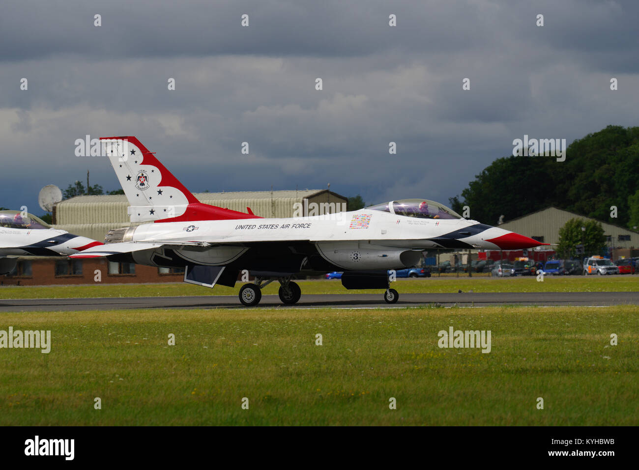 Thunderbirds Aerobatic display Team, RIAT, RAF Fairford, Gloucestershire. Foto Stock