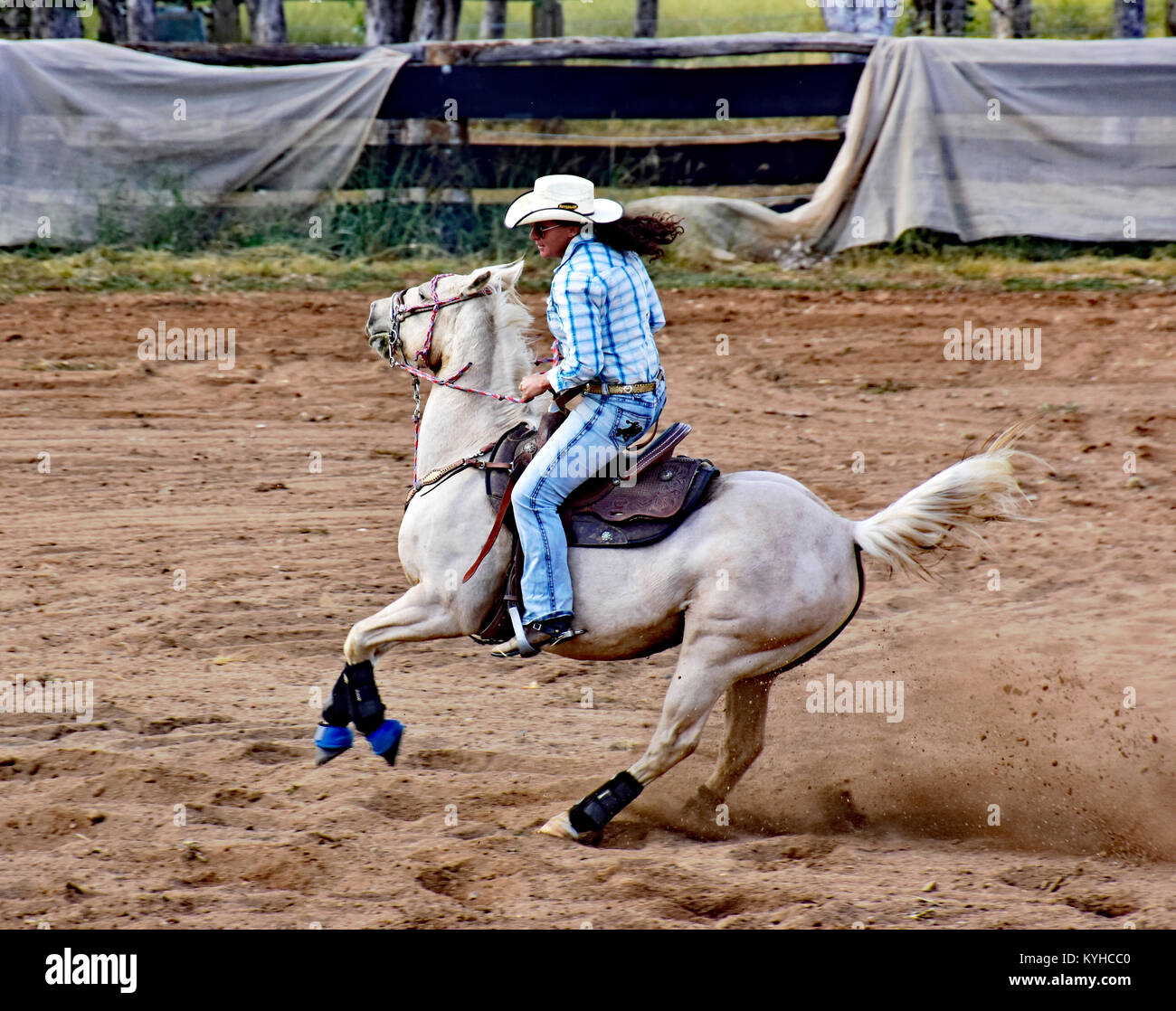 Cavallo sport, Barrel racing, RODEO EVENTI Foto Stock