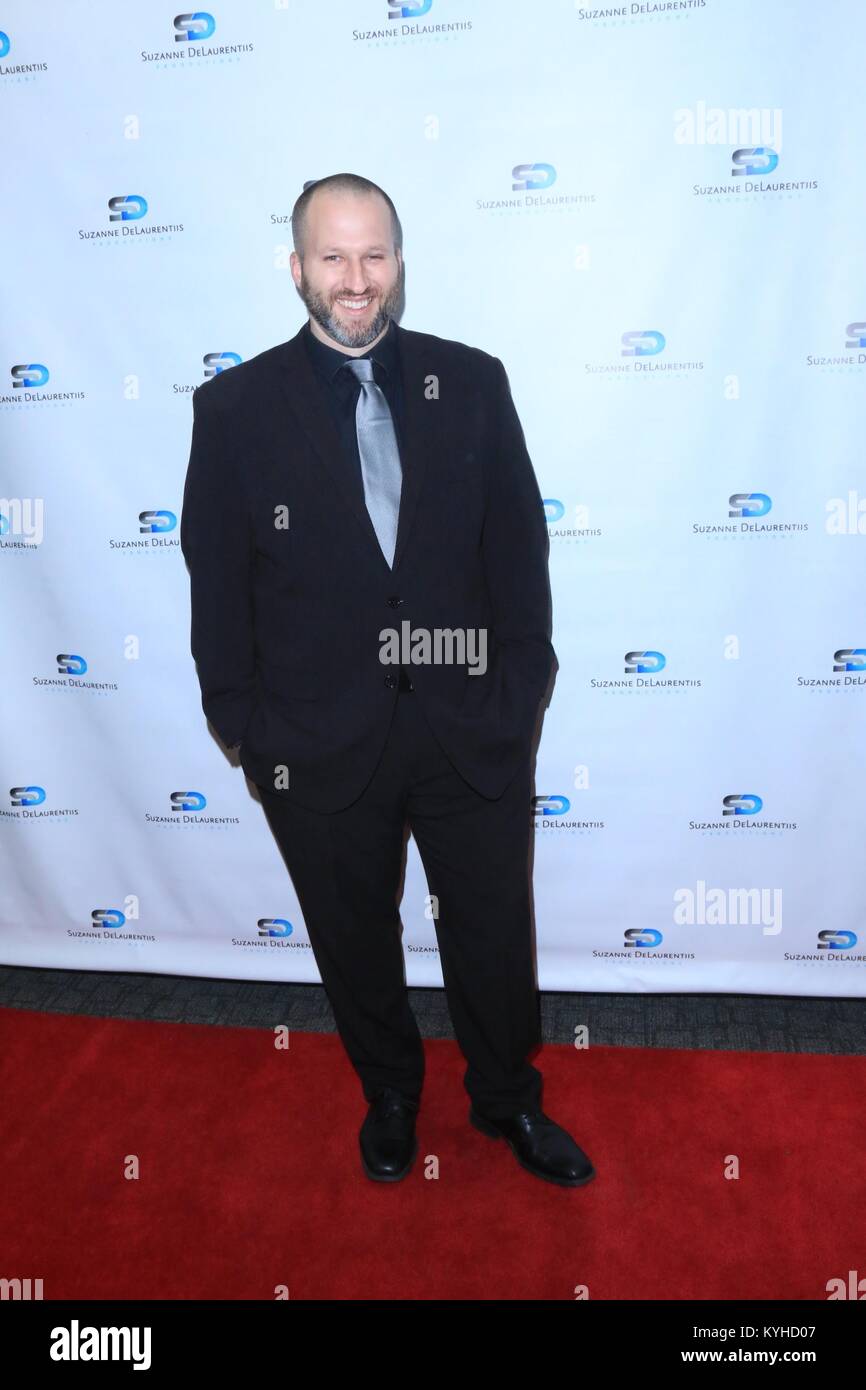 Suzanne DeLaurentiis festa di Natale - Arrivi con: Brandon George dove: Sherman Oaks, California, Stati Uniti quando: 14 Dic 2017 Credit: WENN.com Foto Stock