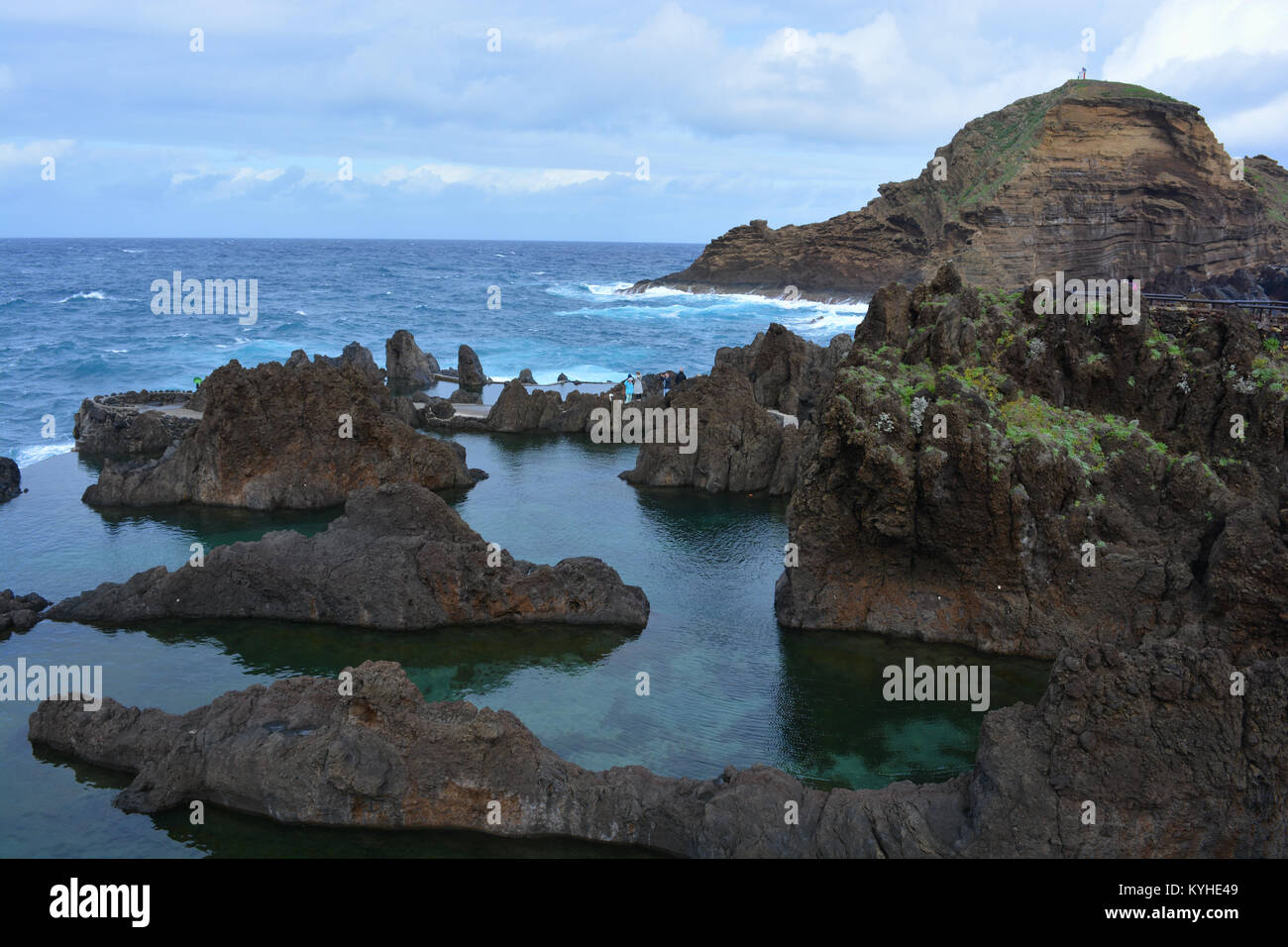 Pozze di lava, Porto Moniz, di Madera Foto Stock