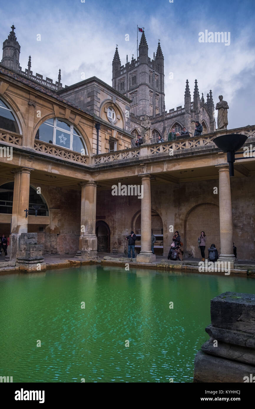 Bagni romani, bagno, Somerset, Inghilterra, Regno Unito Foto Stock