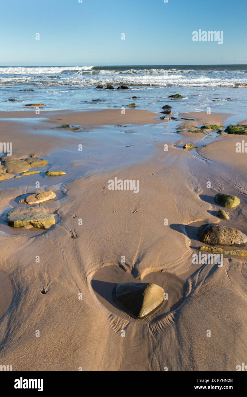 Druridge Bay cuore Foto Stock