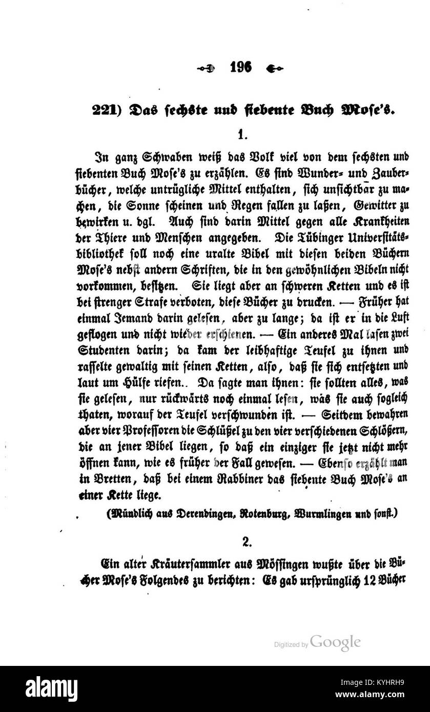 Una pagina del 1852 "Sagen Sitten Gebräuche" di Meier documenta le usanze e il folklore tedeschi del XIX secolo, mettendo in evidenza le tradizioni culturali e le pratiche sociali Foto Stock