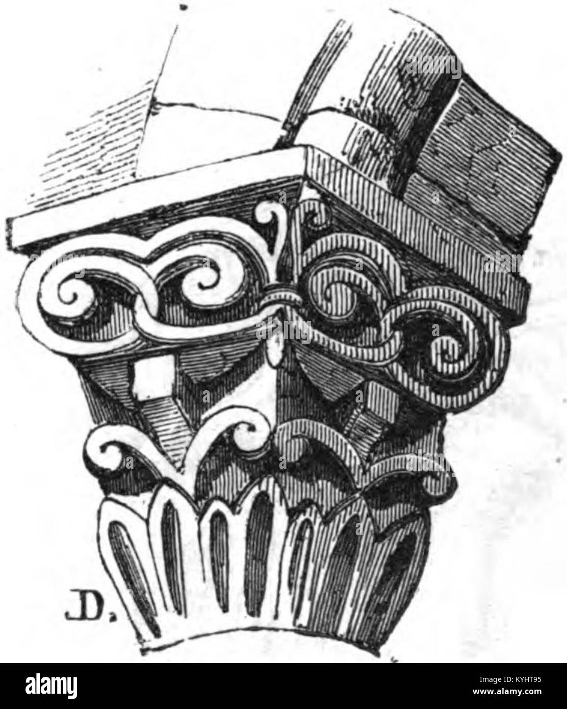 La chiesa di Saint Martin de Sescas è nota per la sua architettura medievale, che include capitelli decorati e dettagliate finestre del coro, che riflettono l'arte religiosa del periodo. Foto Stock