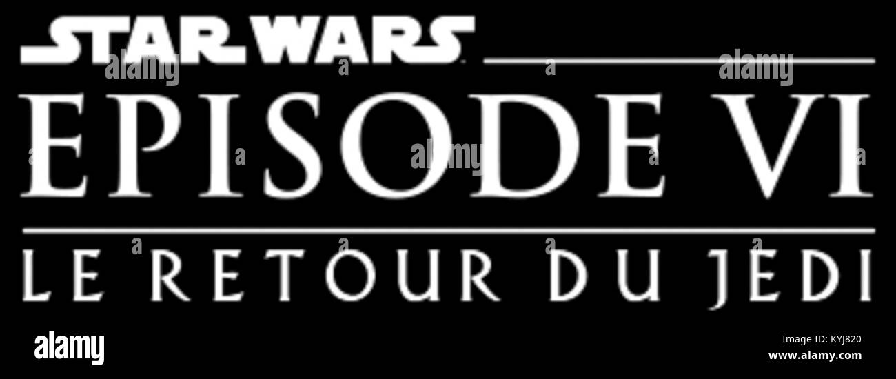 Il logo rappresenta il film del 1983 "Star Wars: Episode vi – Return of the Jedi", illustrandone il design del titolo e gli elementi di branding. Foto Stock