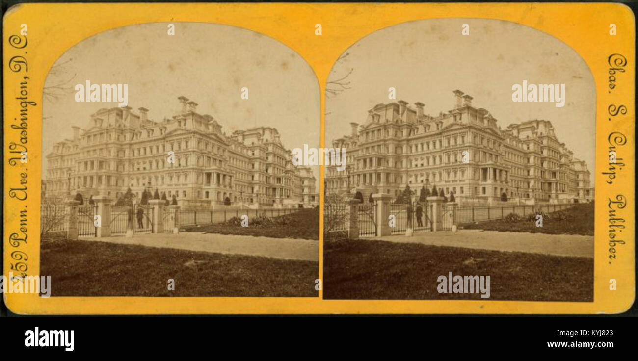Stato, la guerra e la Marina reparti, Washington D.C., da Robert N. Dennis raccolta di vista stereoscopica Foto Stock
