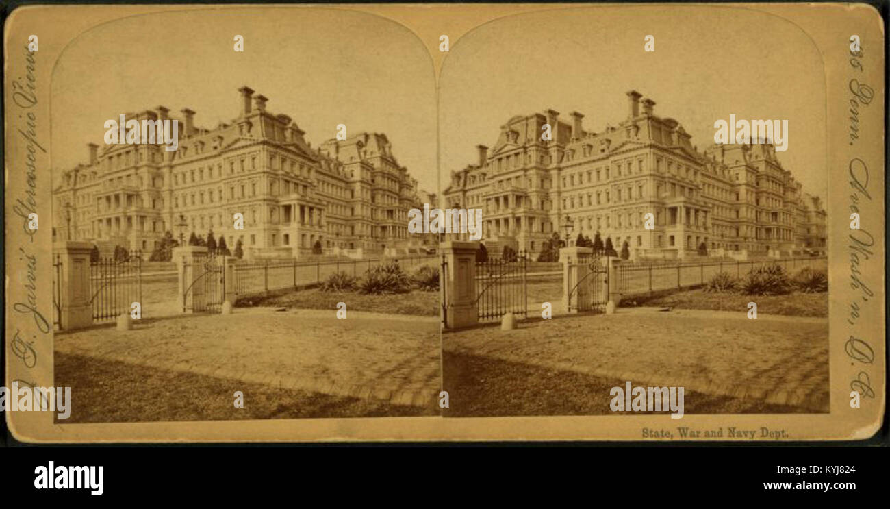 Stato, la guerra e la Marina reparti, Washington D.C., da Robert N. Dennis raccolta di vista stereoscopica 2 Foto Stock