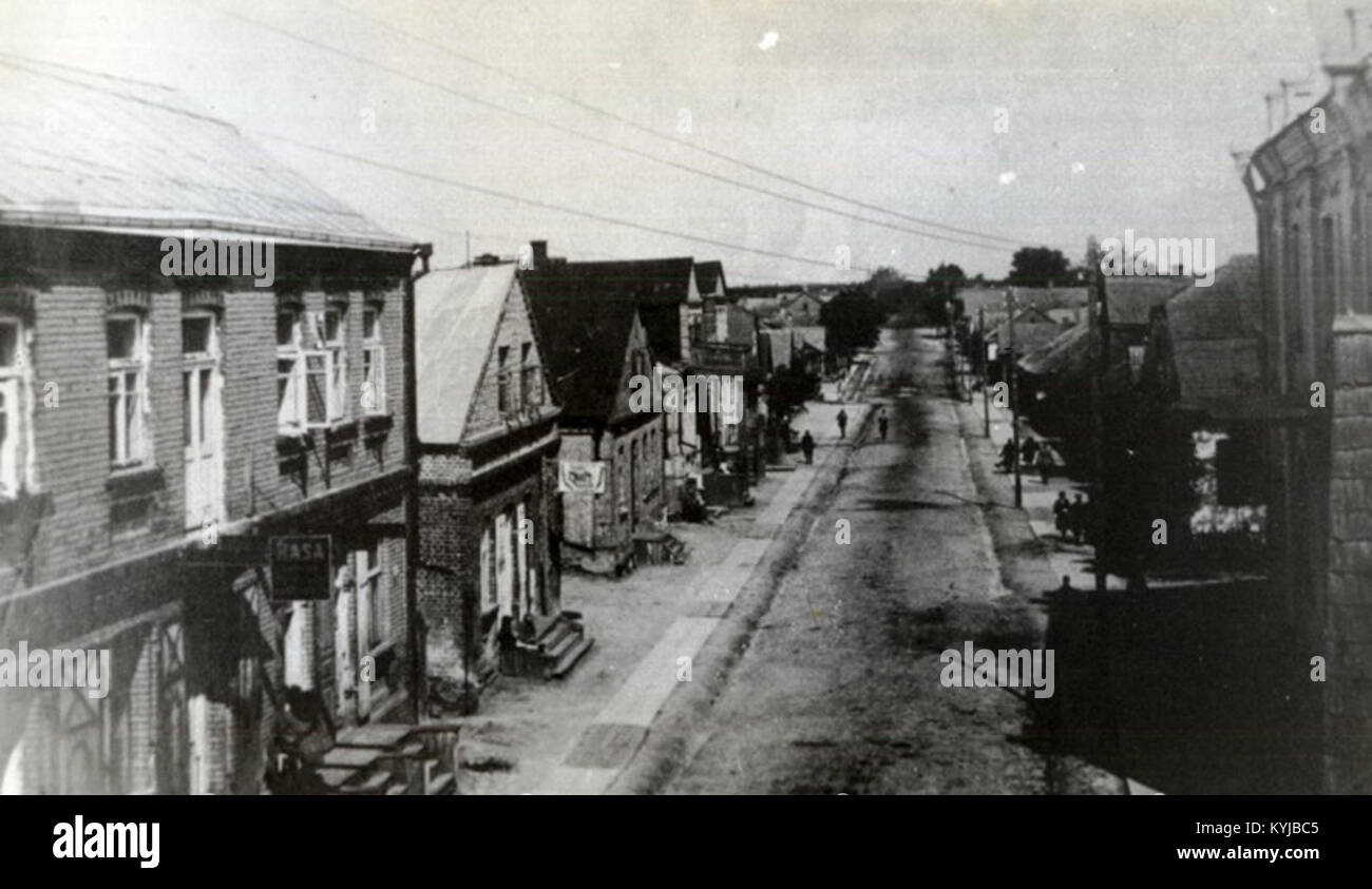 Stolin, regione di Pinskaja, è documentato in fotografie del 1919-1939, che mostrano aspetti urbani e culturali delle città bielorusse durante il periodo tra le due guerre. Foto Stock