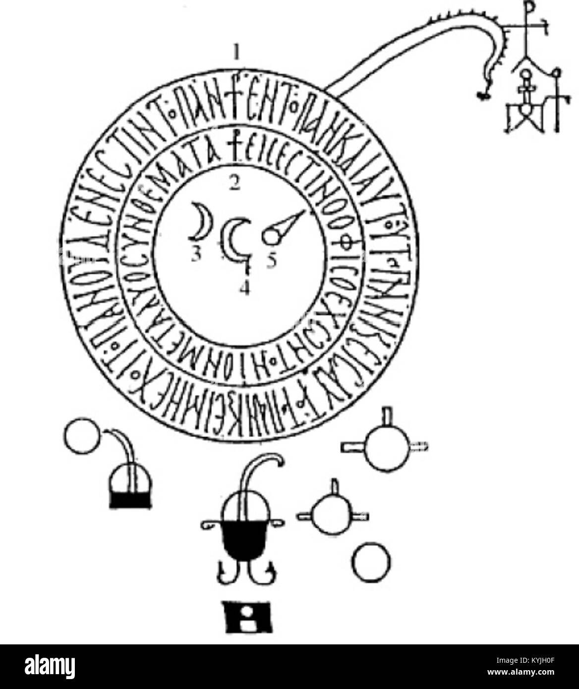 La figura stilizzata da Kleopatra's Chrysopoeia alchemici Foto Stock