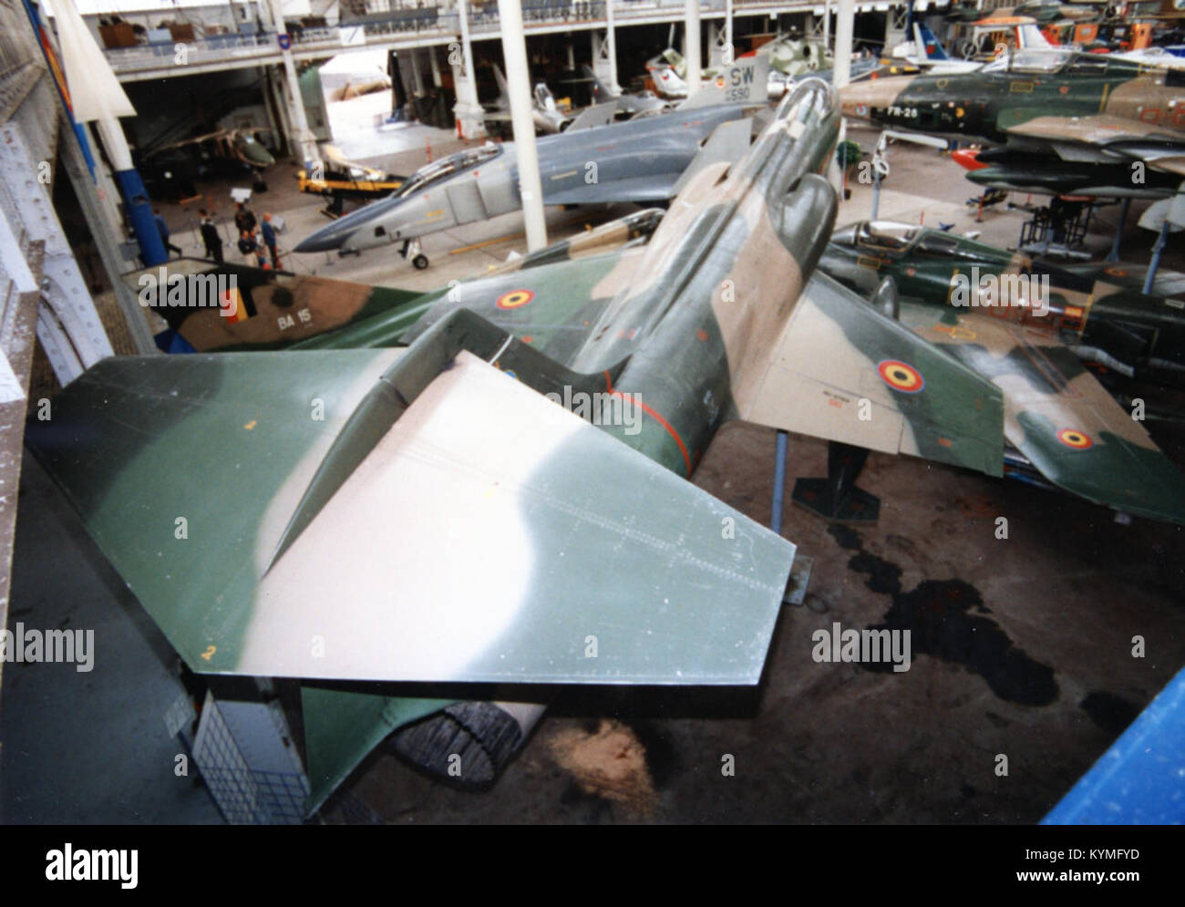 Una fotografia di un Lockheed F-104G Starfighter, registrazione FX-12, scattata a Bruxelles nel settembre 1996, che mostra l'iconico velivolo utilizzato dalle forze militari. Foto Stock