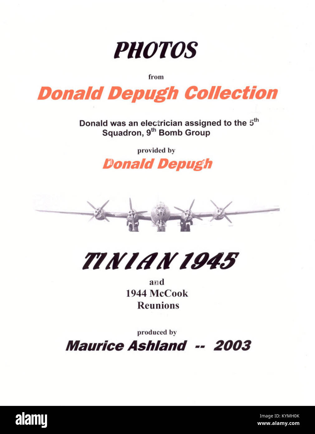 Un'immagine del 9th Bomb Group, che cattura la storia dell'aviazione militare di questa unità dell'aeronautica militare statunitense durante la seconda guerra mondiale Foto Stock