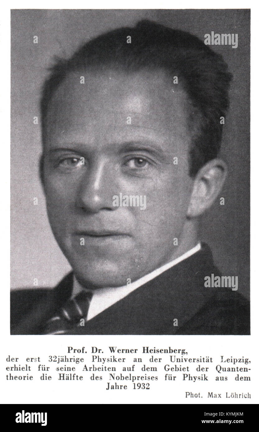 Ritratto di Werner Heisenberg (1901-1976), il fisico 2550982609 o Foto Stock