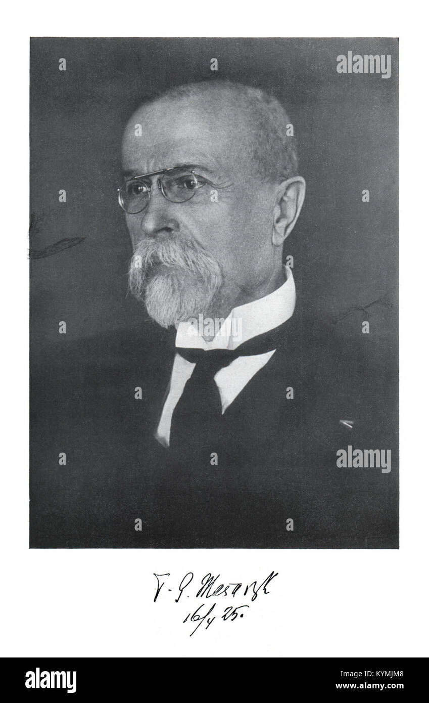 Ritratto di Tomás Garrigue Masaryk (1850-1937), filosofo 2551003145 o Foto Stock