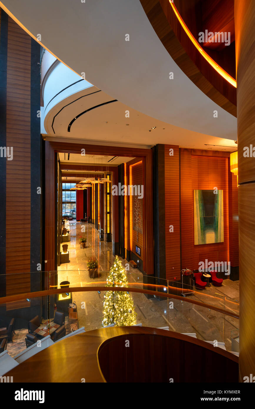 Interno del Conrad Hilton Hotel di Seoul Foto Stock