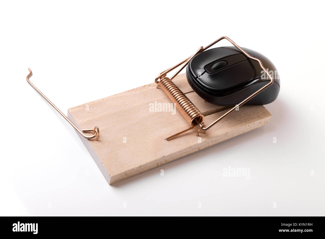 Il mouse del computer in mousetrap - censurato internet e web il concetto di criminalità Foto Stock