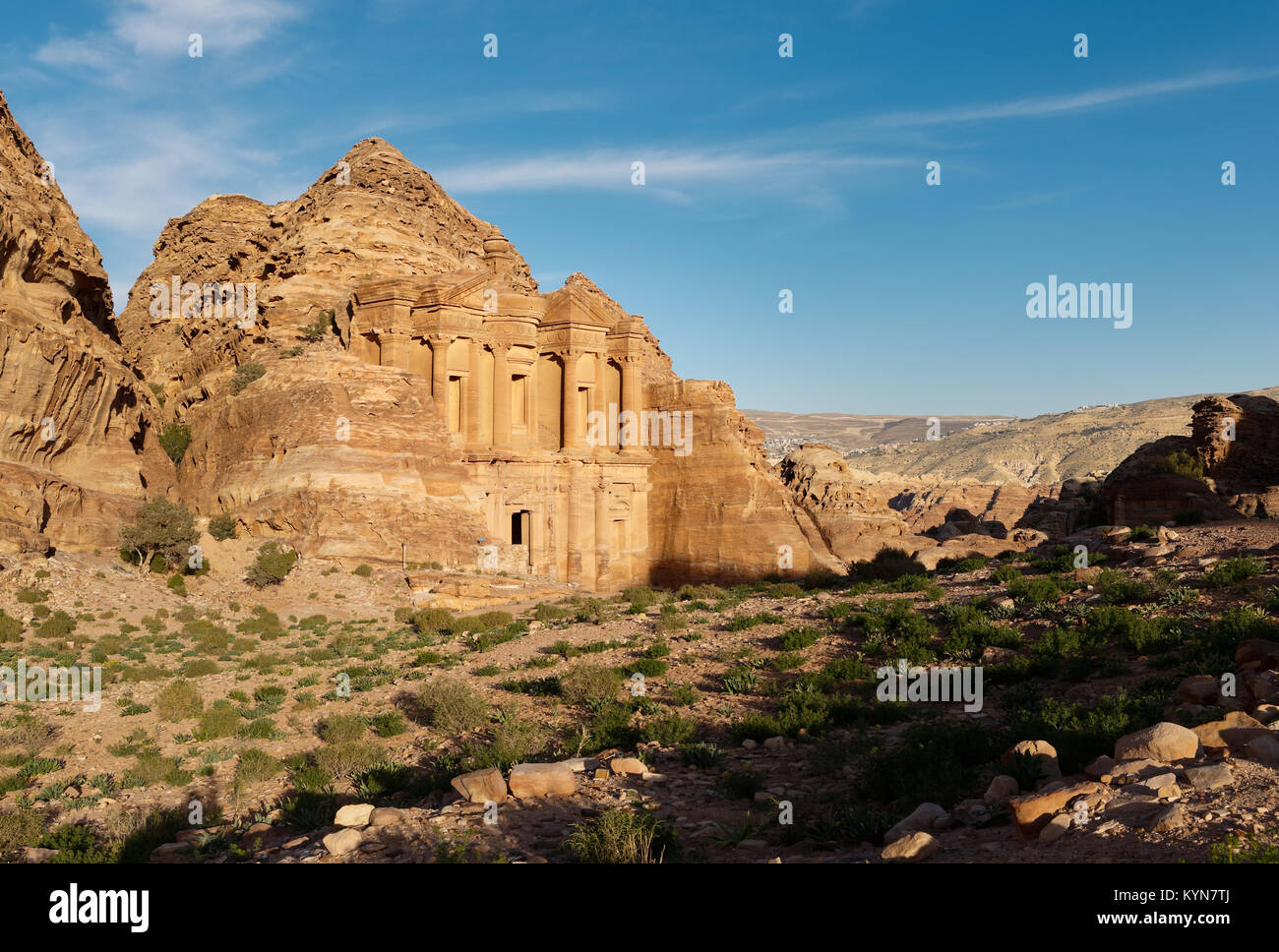 Il monastero, Petra, Giordania Foto Stock