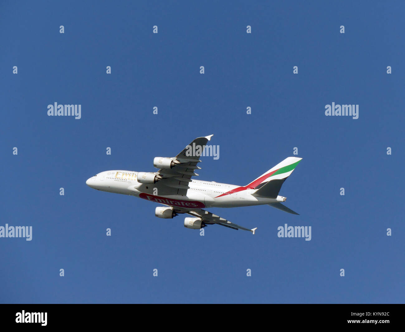 AIRBUS A380 in flotta Emirates. Foto: Tony Gale Foto Stock