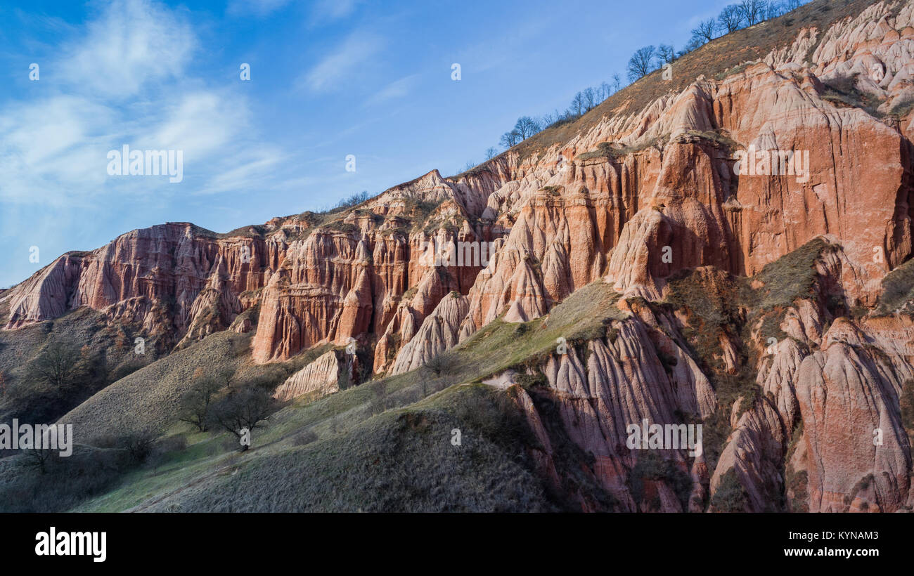 Burrone rosso area protetta e un monumento naturale, geologici e botanici di riserva in Romania Foto Stock